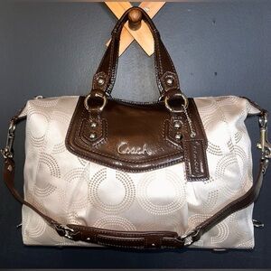 Coach Ashley Dotted OP Art Satchel -EUC- Y2K Shoulder Bag F20027